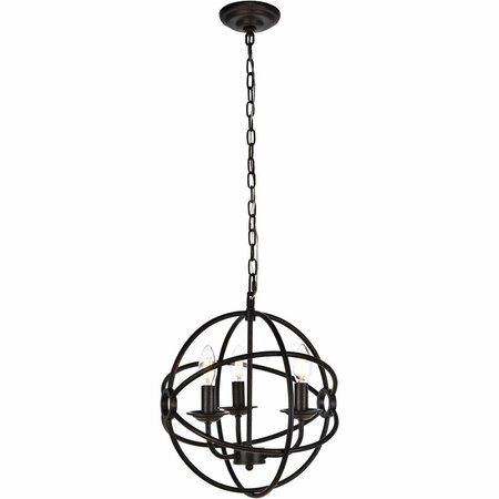 LIGHTING BUSINESS 15 x 14 in. Octavia Collection Dark Brown Pendant LI3476479